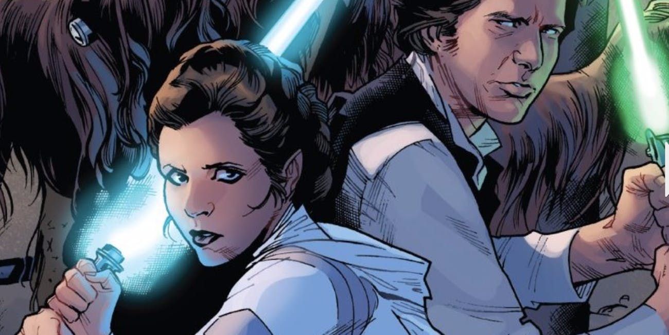 Han And Leia With Lightsabers