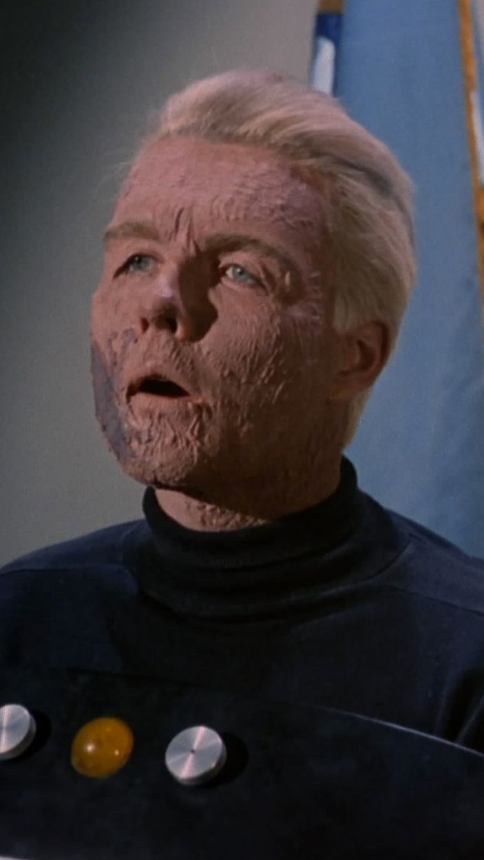 Injured Pike in Star Trek The Original Series Vertical