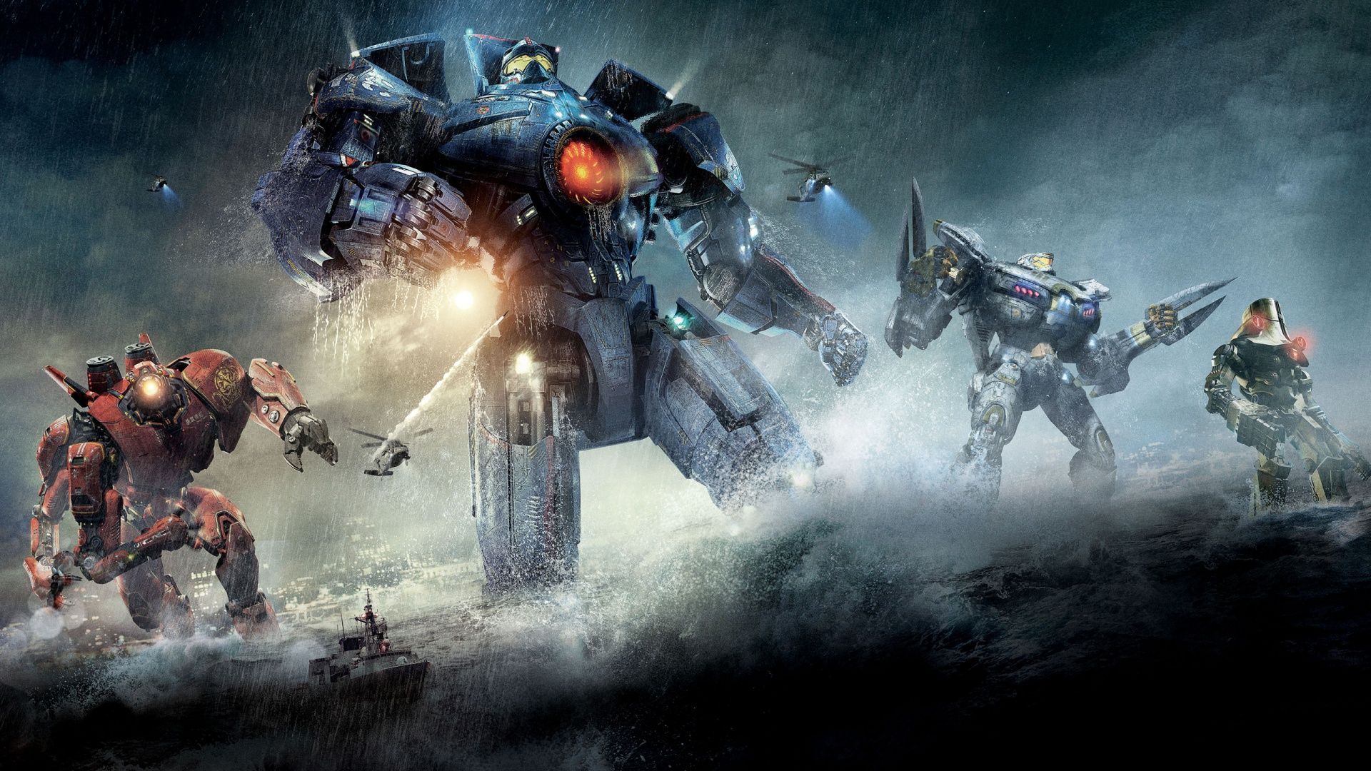 The four main Jeagers from Pacific Rim