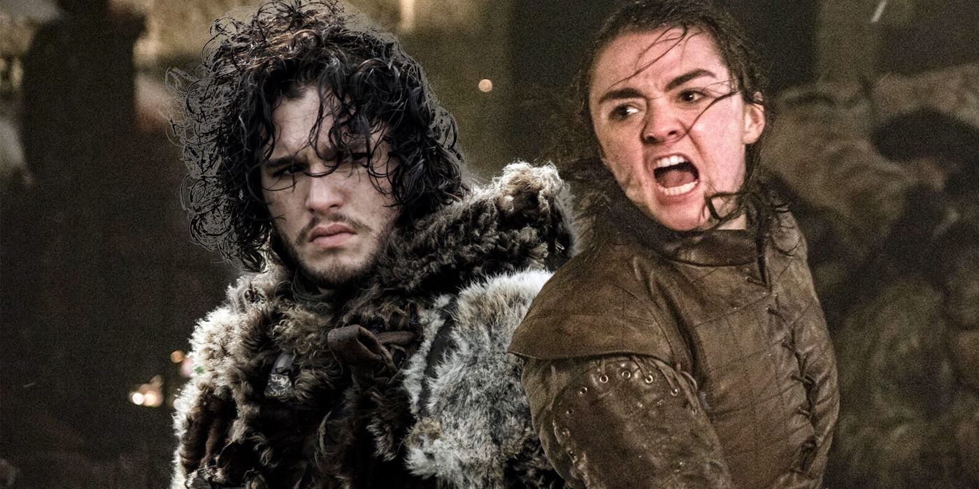 Jon Snow and Arya Stark in Game of Thrones