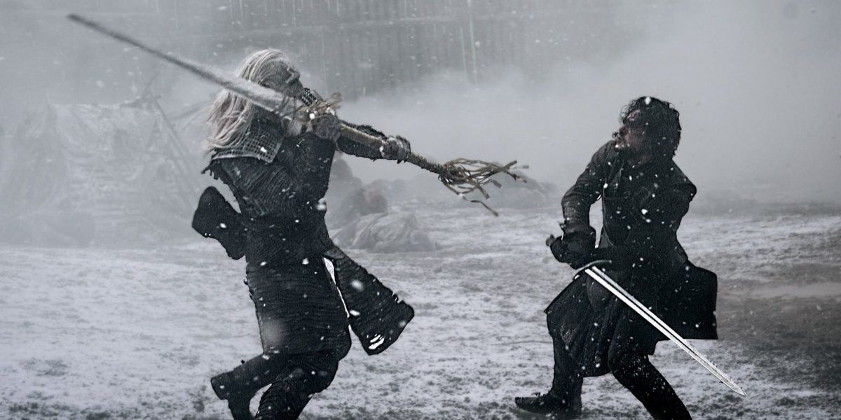 Jon Snow fighting the White Walker