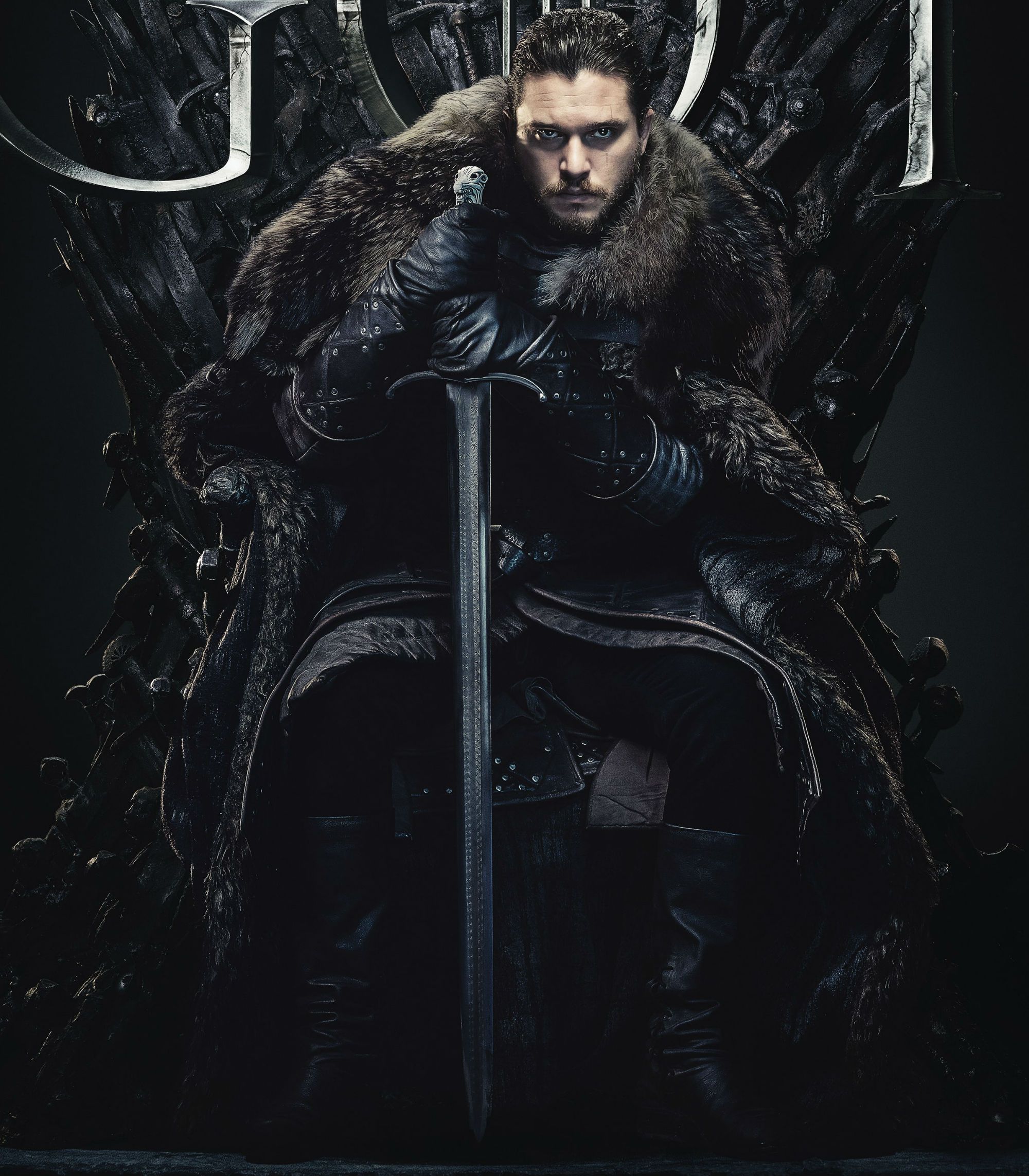 Jon Snow on Iron Throne Game of Thrones
