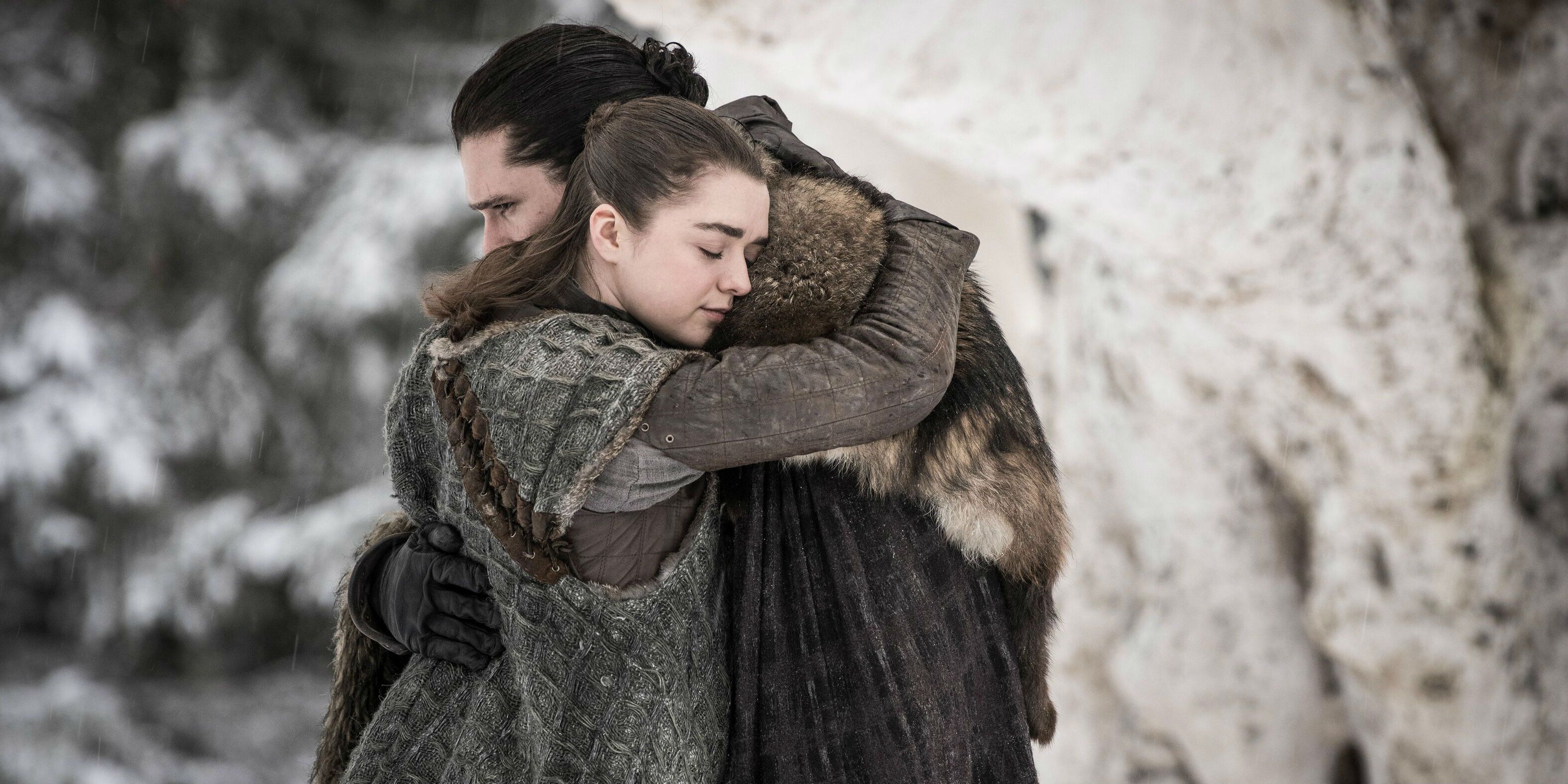 Jon and Arya reunited on Game of Thrones