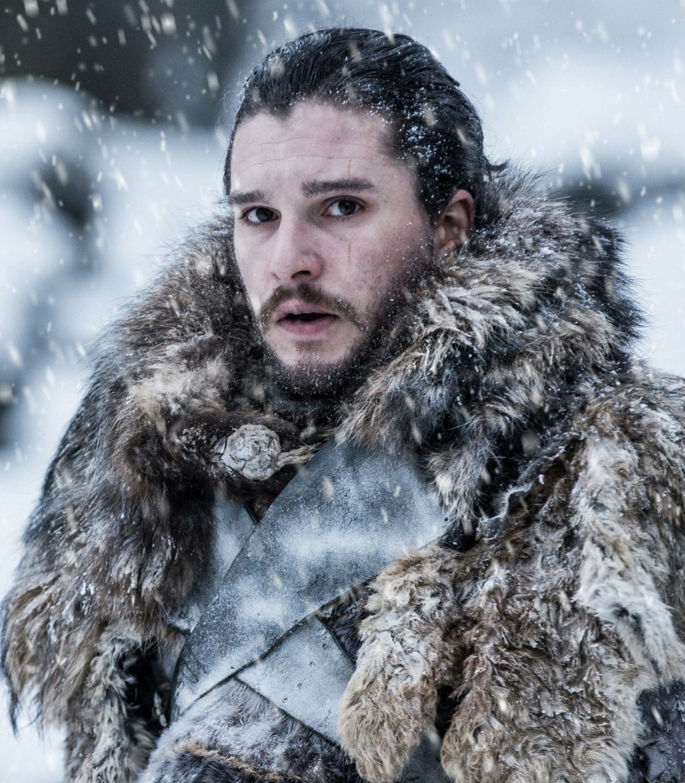 Jon in snow on Game of Thrones