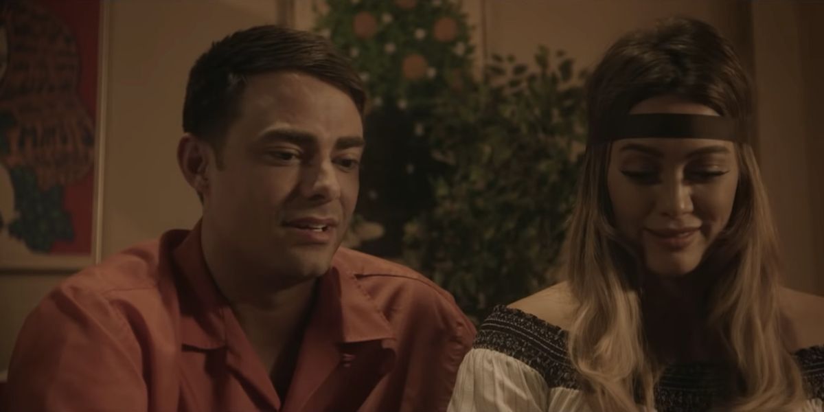 Jonathan Bennett and Hilary Duff in The Haunting of Sharon Tate
