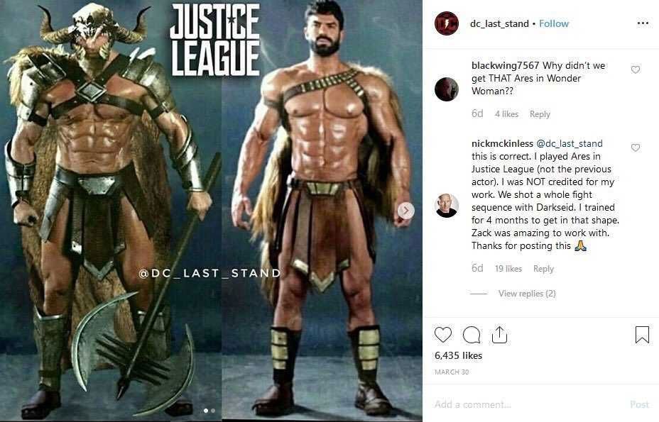 Justice League Cut Ares Character Model