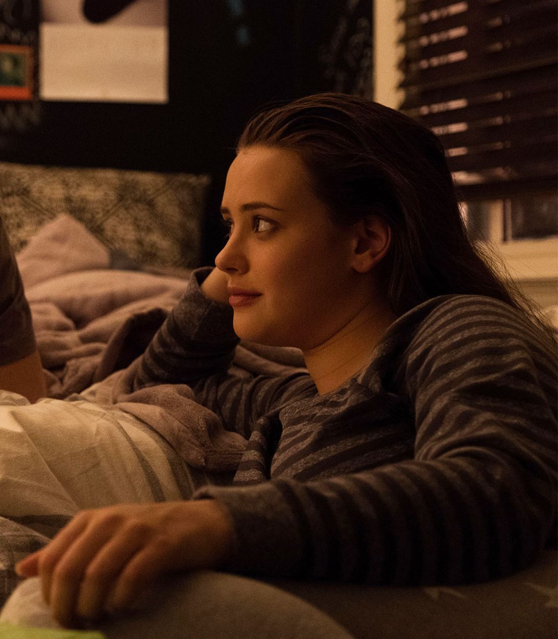 Katherine Langford laying down in Love Simon vertical