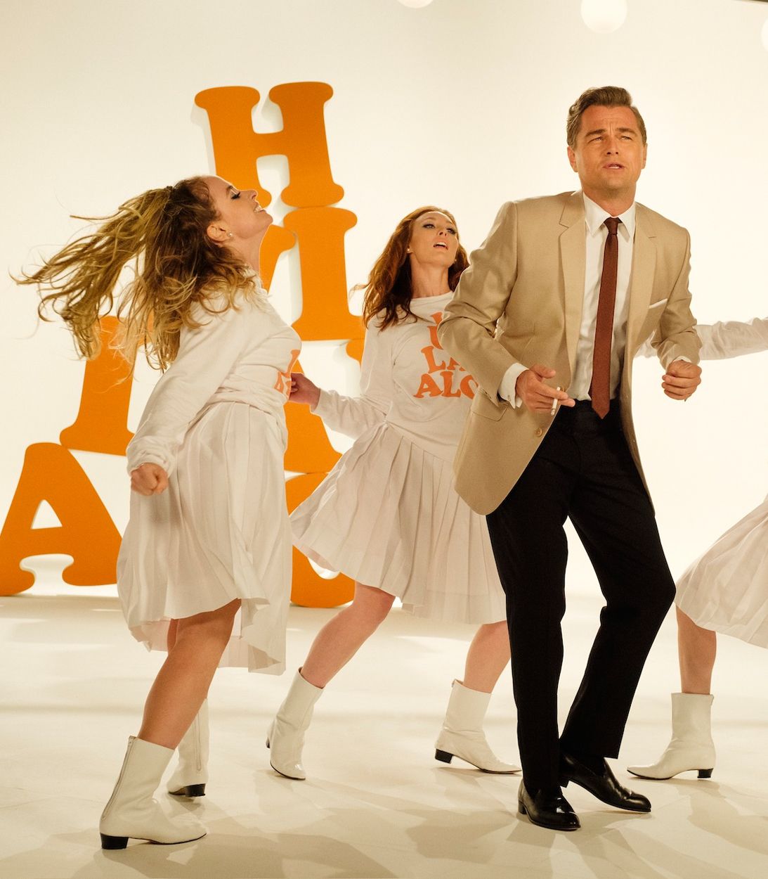 Leonardo DiCaprio dancing in Once Upon a Time in Hollywood vertical