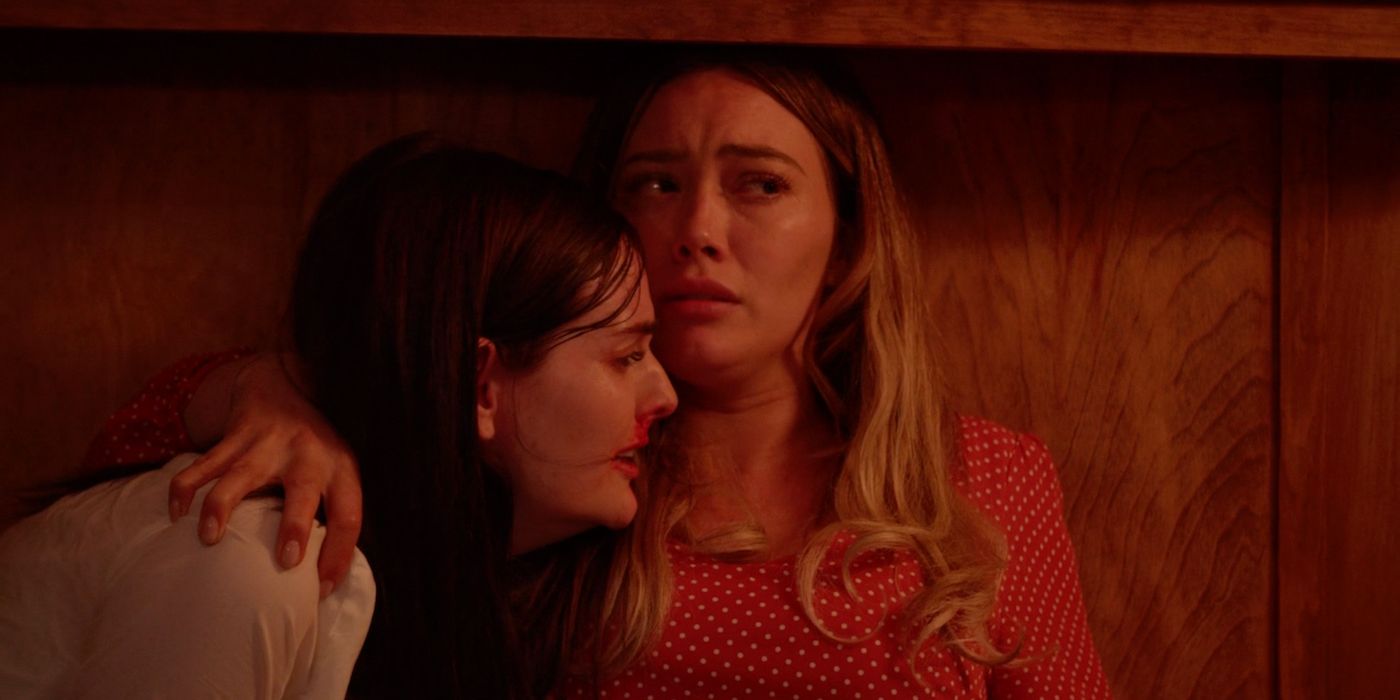 Lydia Hearst and Hillary Duff in The Haunting of Sharon Tate