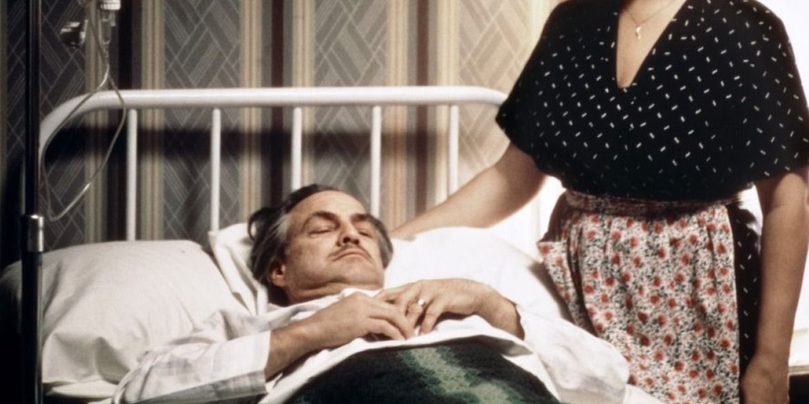 Marlon Brando in bed in The Godfather