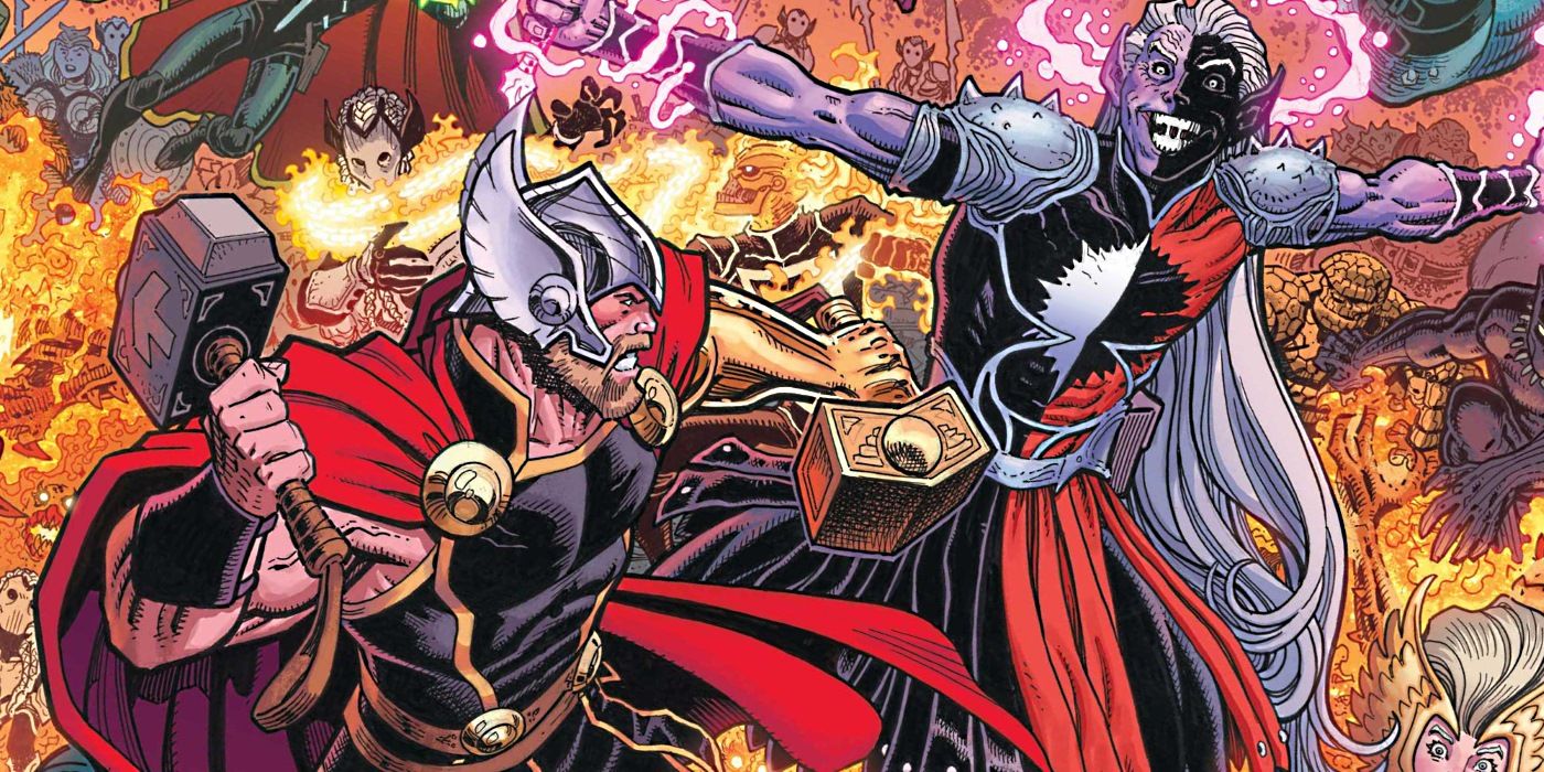 Marvel War of the Realms Cover Thor and Malekith