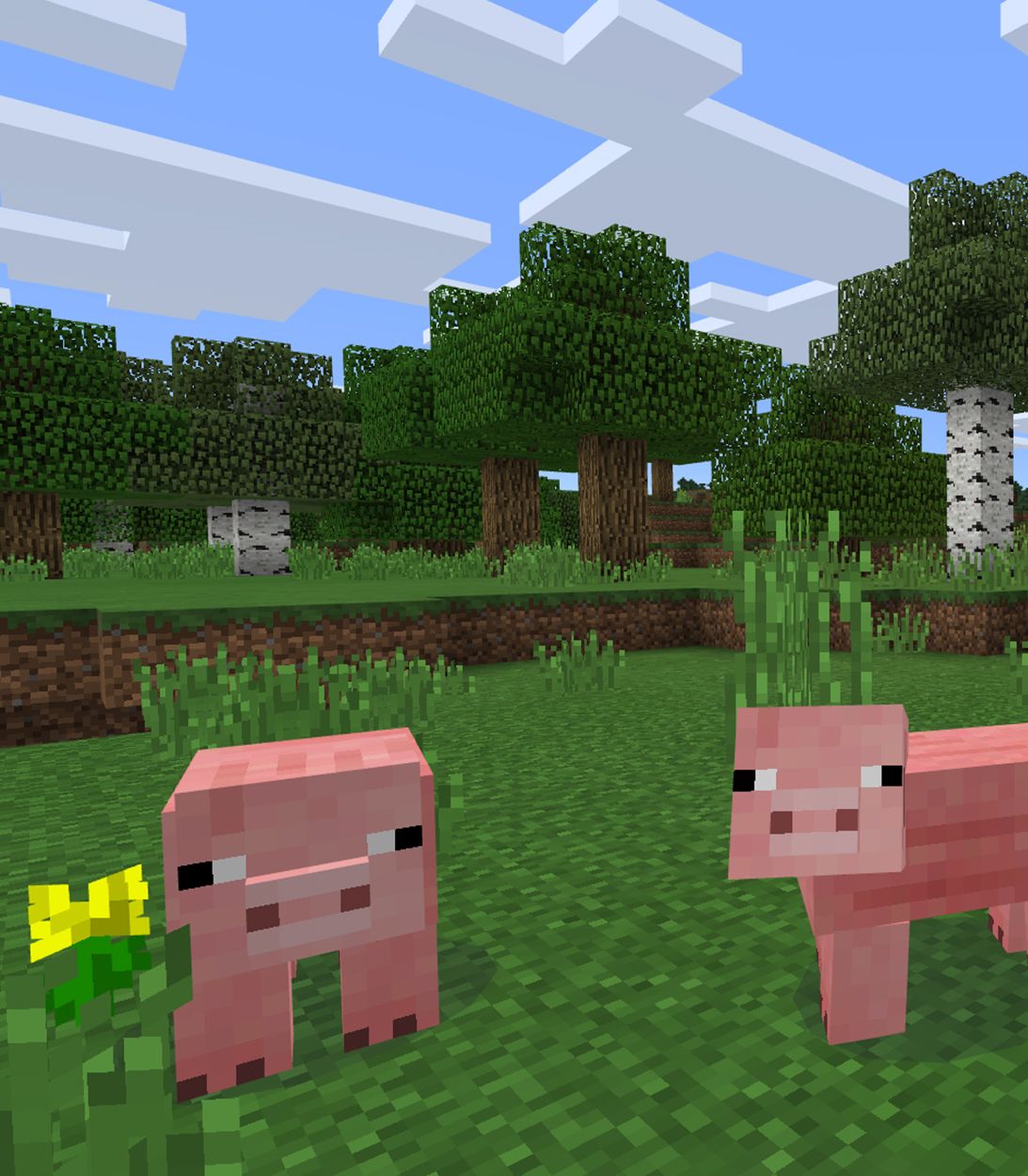 Minecraft Pigs - Vertical