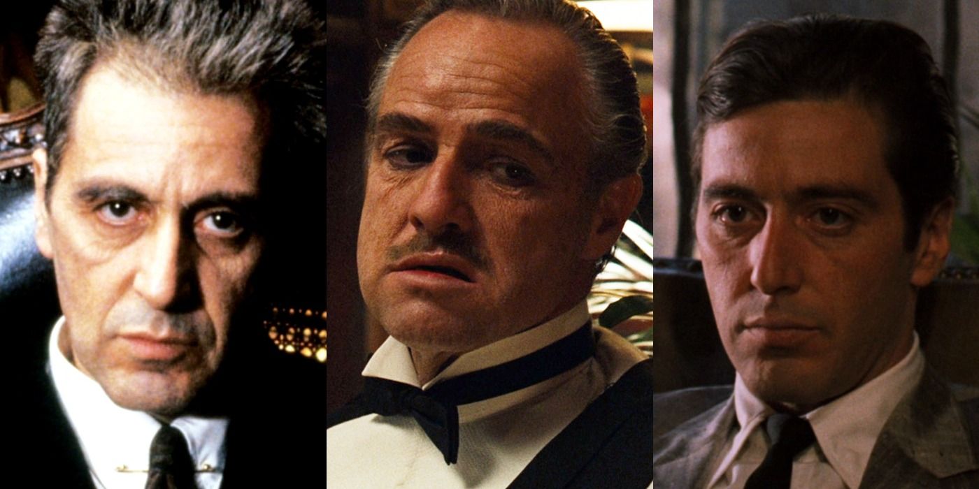 Old Michael, Vito and young Michael in The Godfather movies