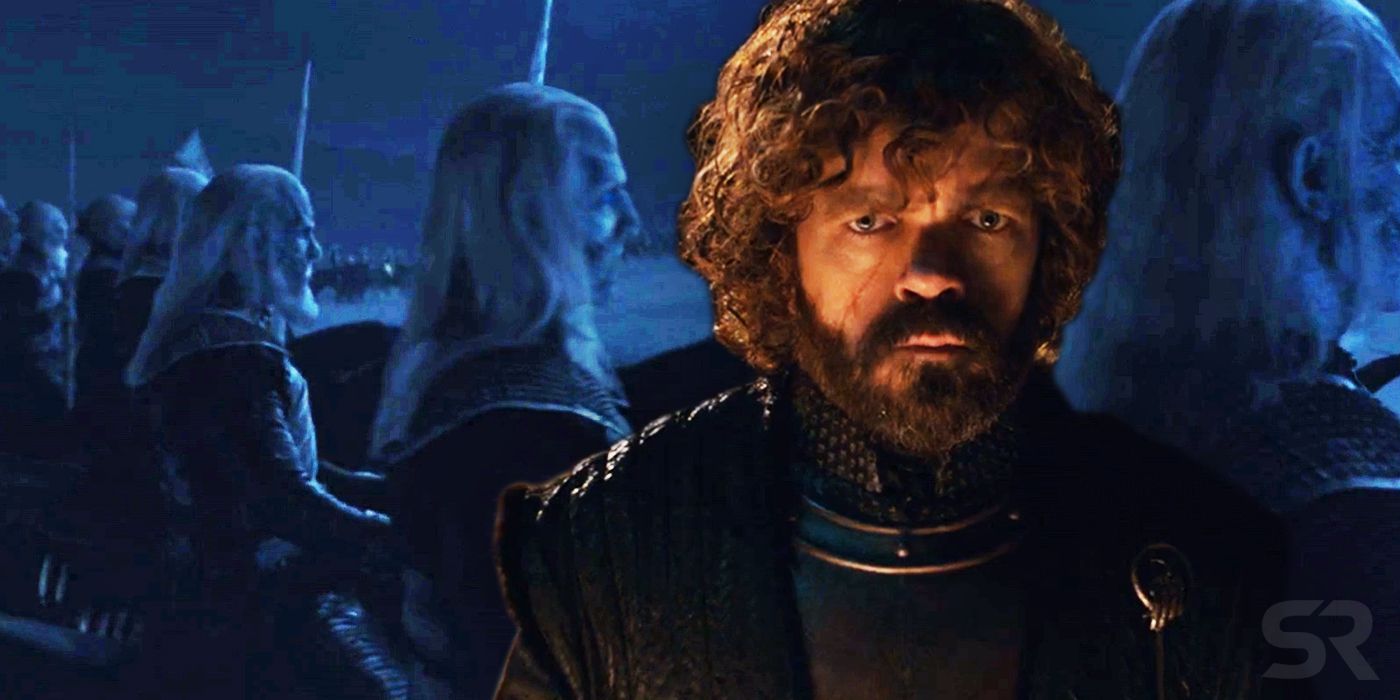 Peter Dinklage as Tyrion and White Walkers in Game of Thrones