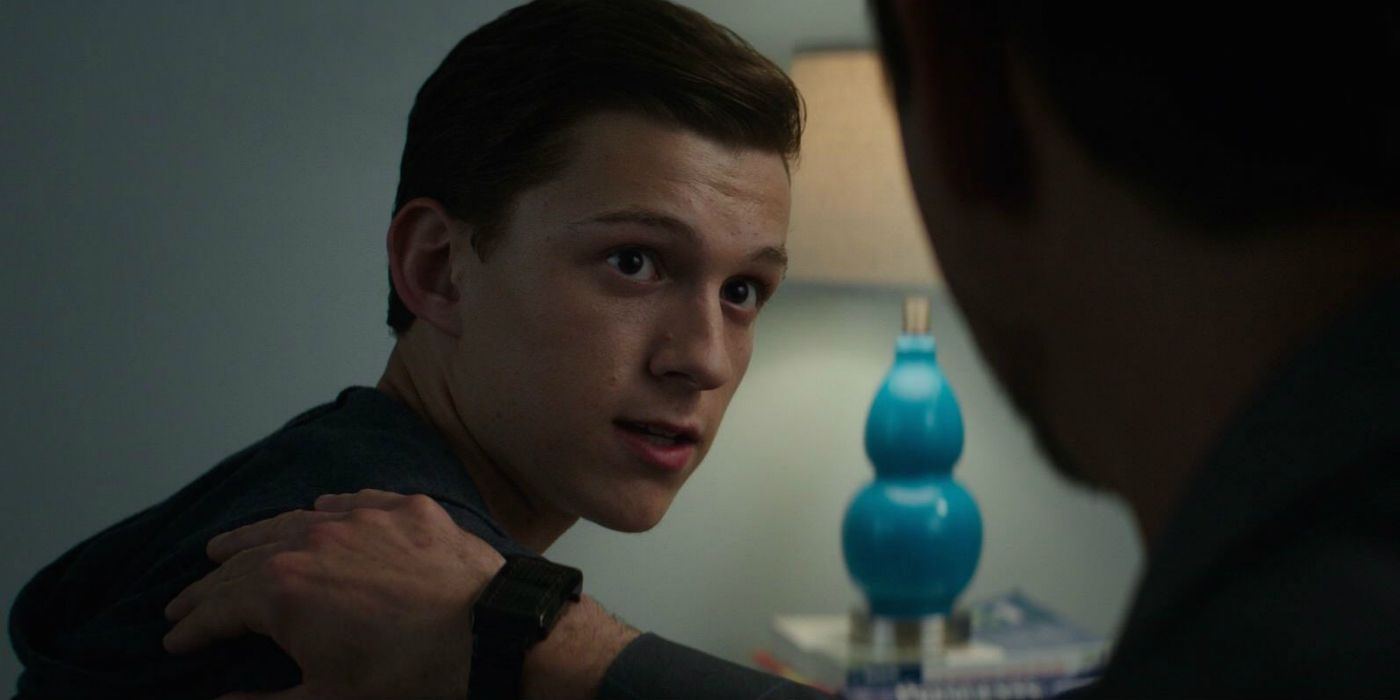 Peter Parker talks to Tony Stark in Captain America Civil War
