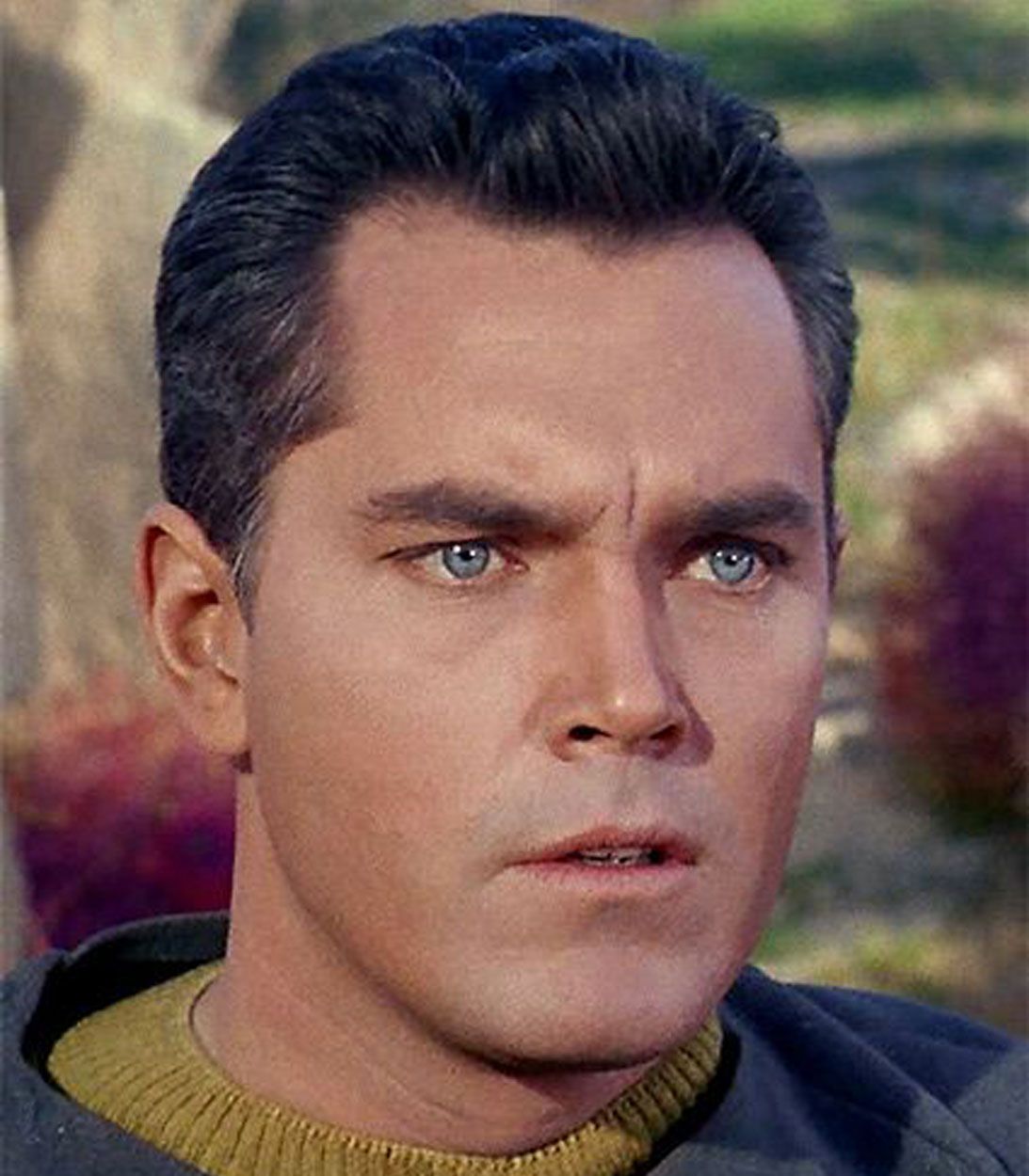 Jeffrey Hunter as Captain Pike in Star Trek