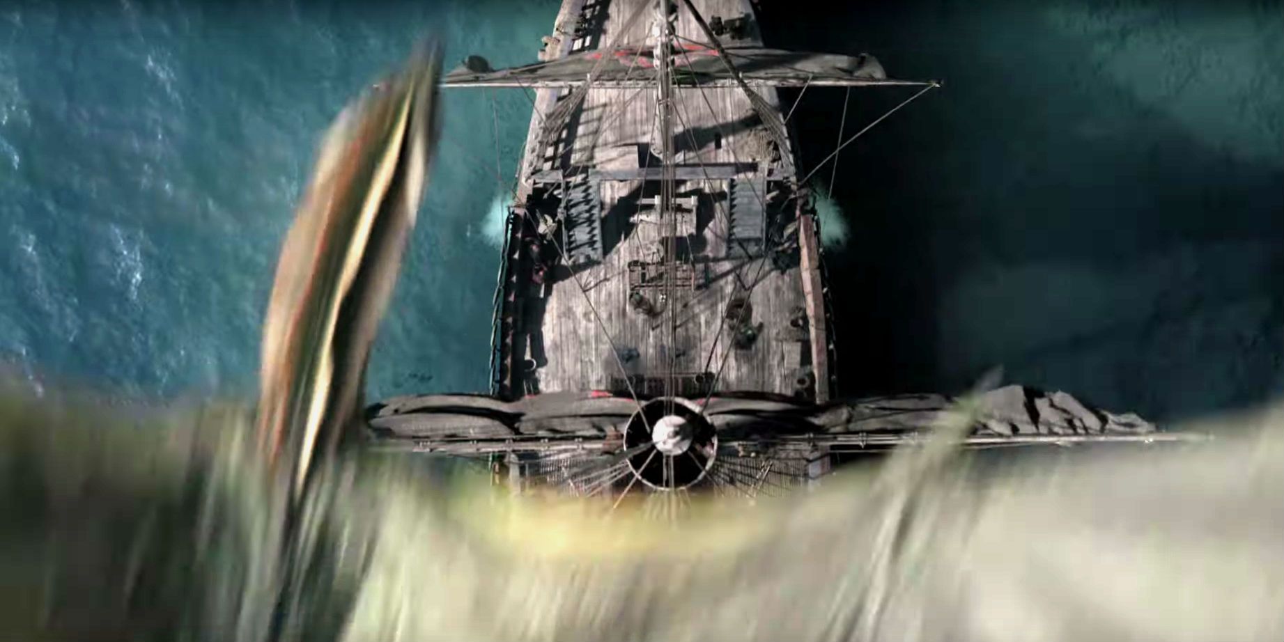 Naga Rhaegal terbang di atas kapal Game of Thrones musim 8