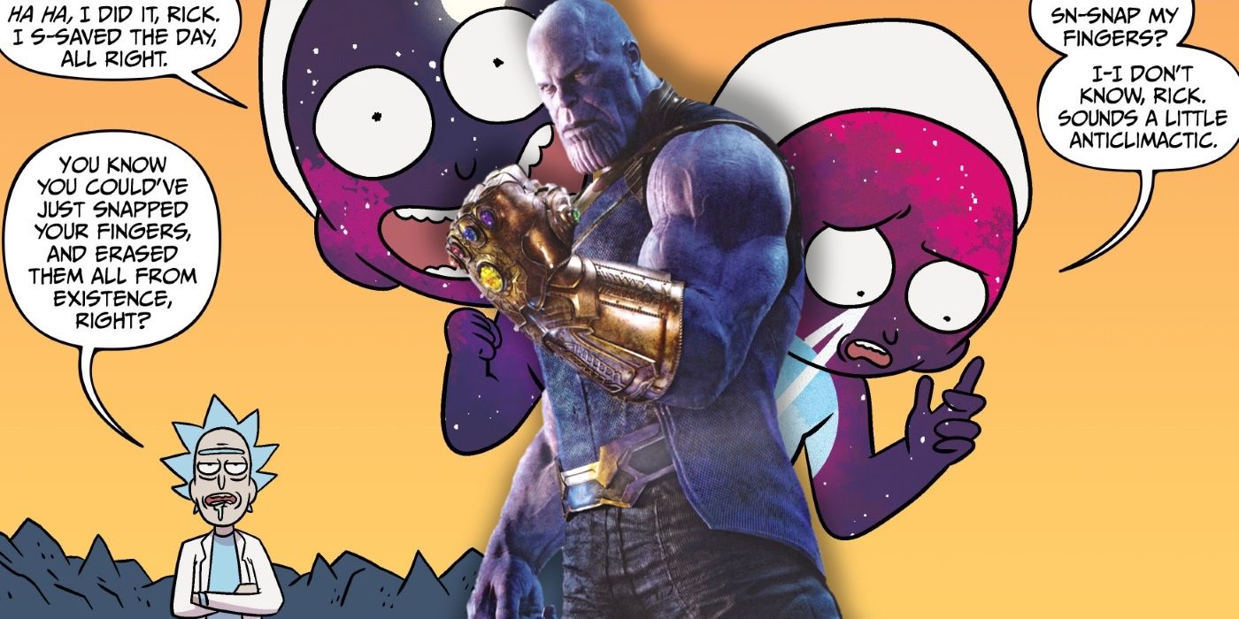 Rick and Morty Thanos Snap Joke