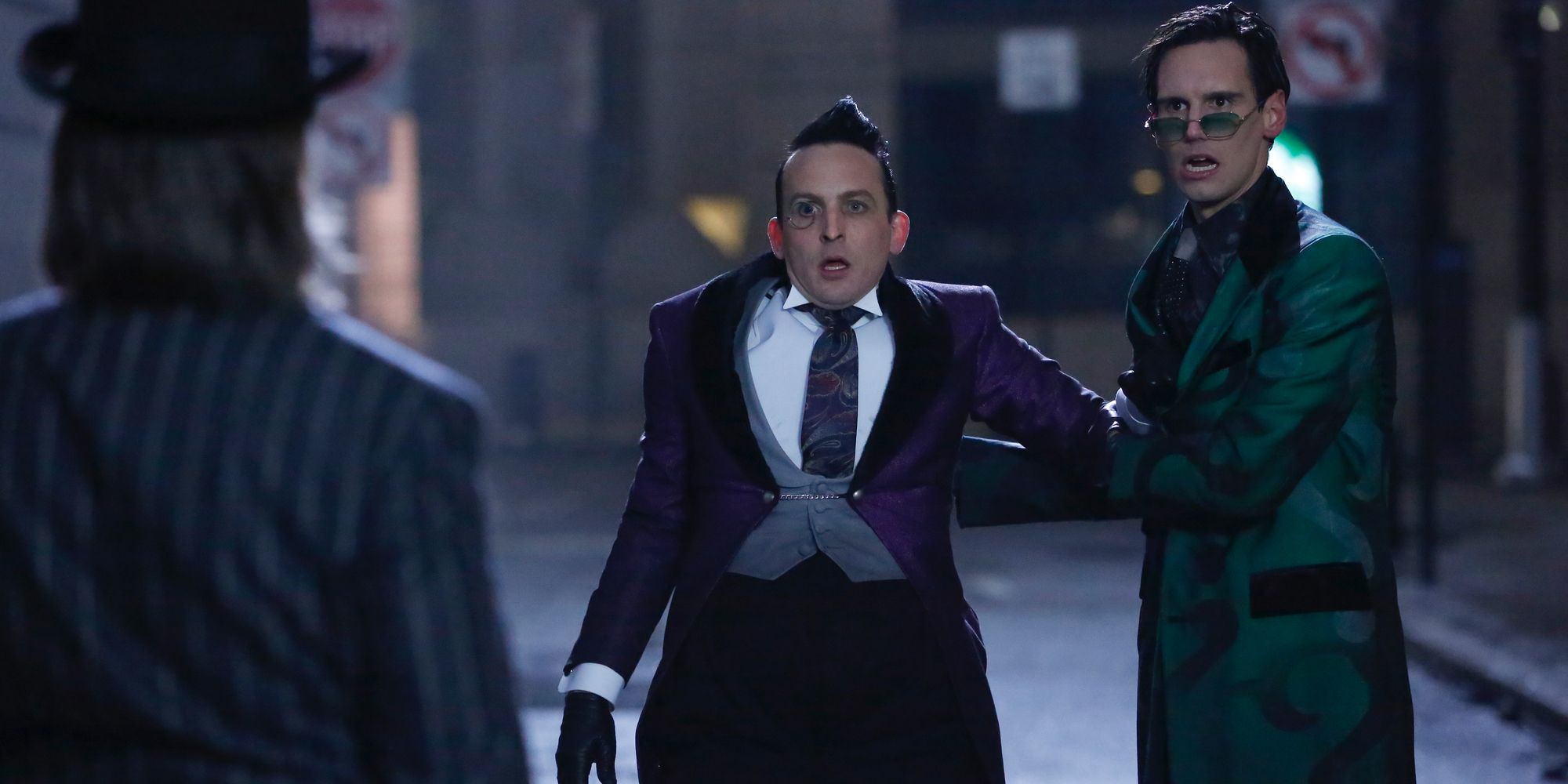 Robin Lord Taylor and Cory Michael Smith in Gotham Series Finale
