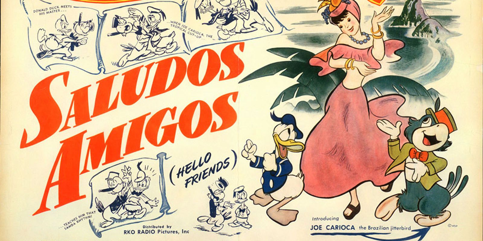 The Saludos Amigos poster has Donald Duck on it. 