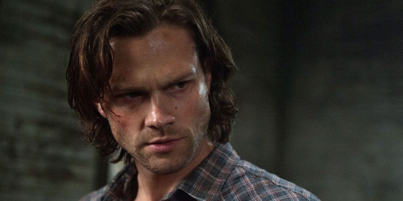 A fatigued Sam Winchester in Supernatural