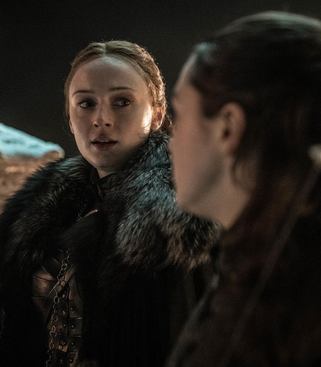 Sansa And Arya Stark In Game Of Thrones Season 8 Episode 3