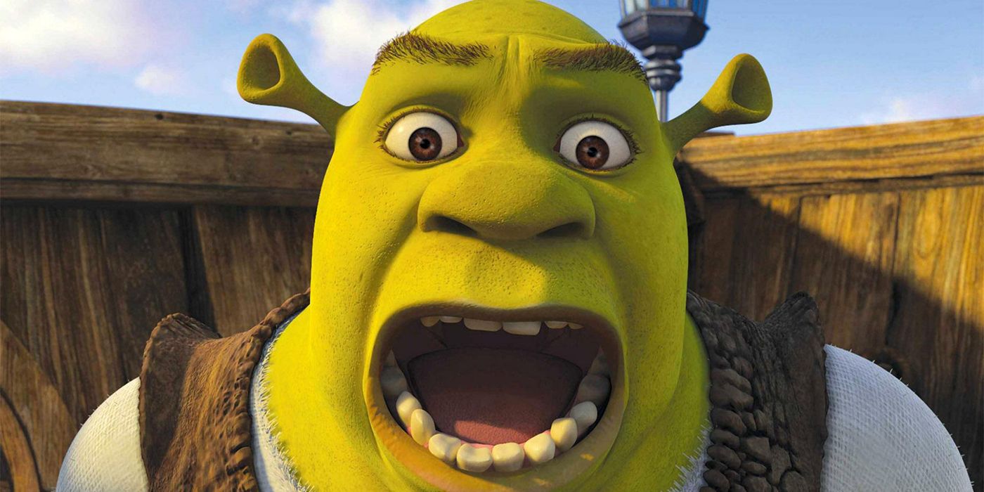 Shrek gritando em Shrek Terceiro.