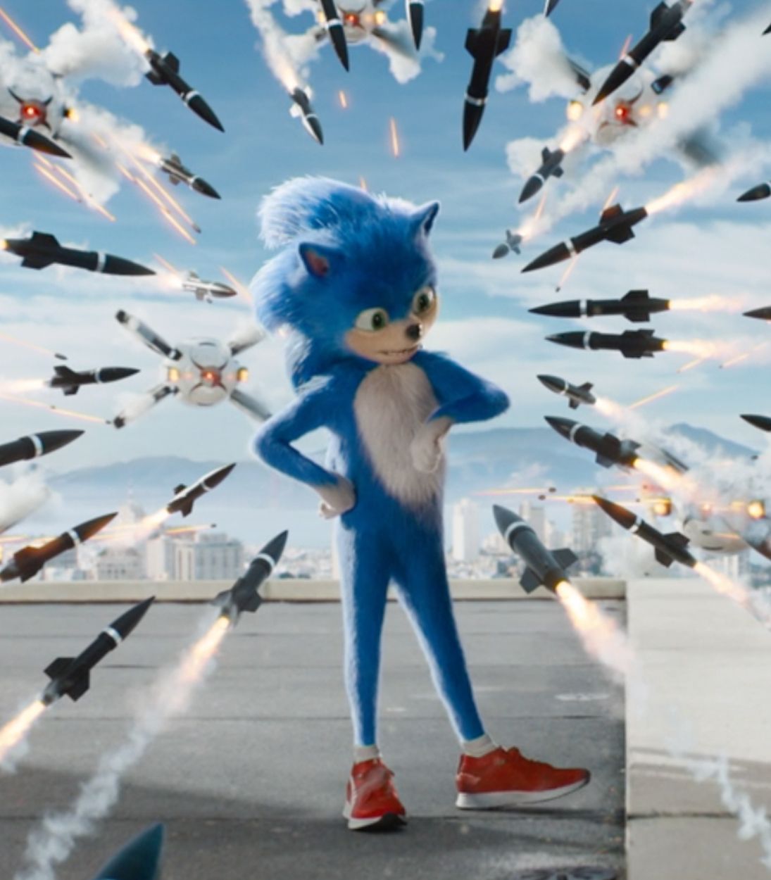 Sonic the Hedgehog in live action movie Vertical