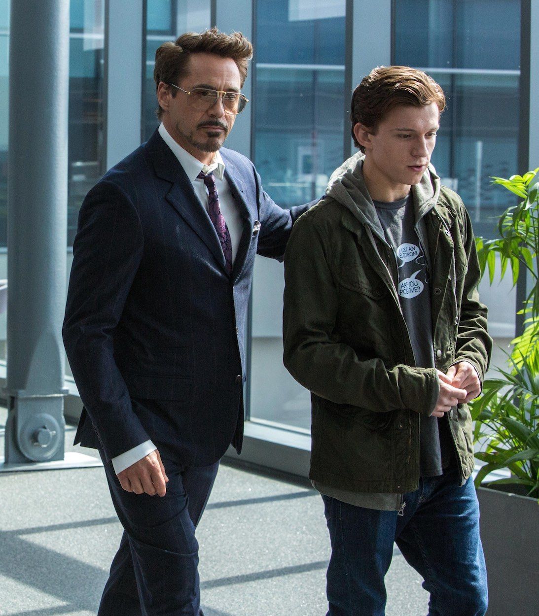 Spider-Man Homecoming Tony Stark Peter Parker Robert Downey Jr Tom Holland Vertical