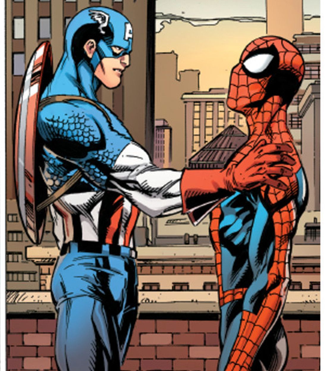 Spider-Man and Captain America Vertical