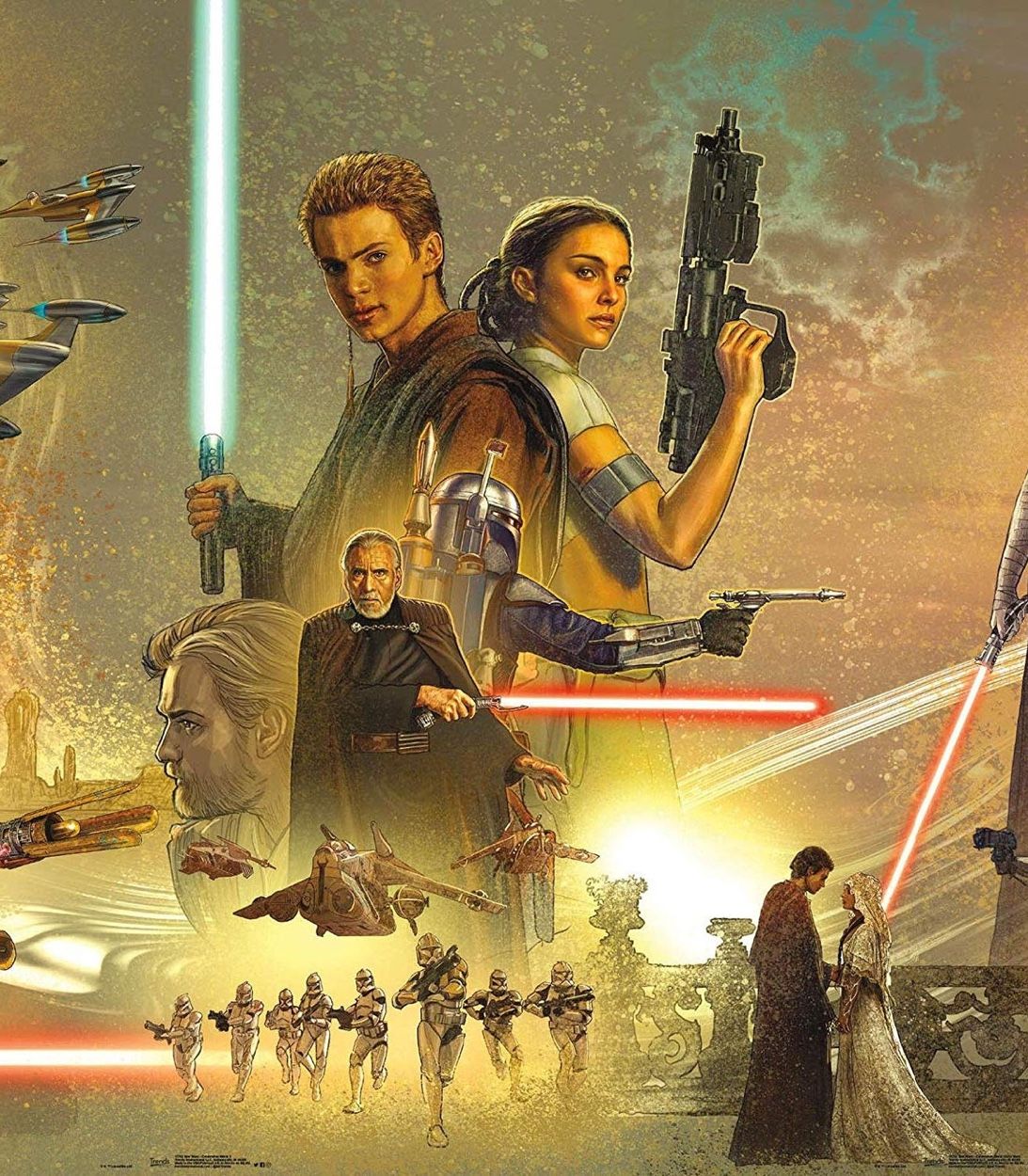 Star Wars Attack of the Clones mural vertical