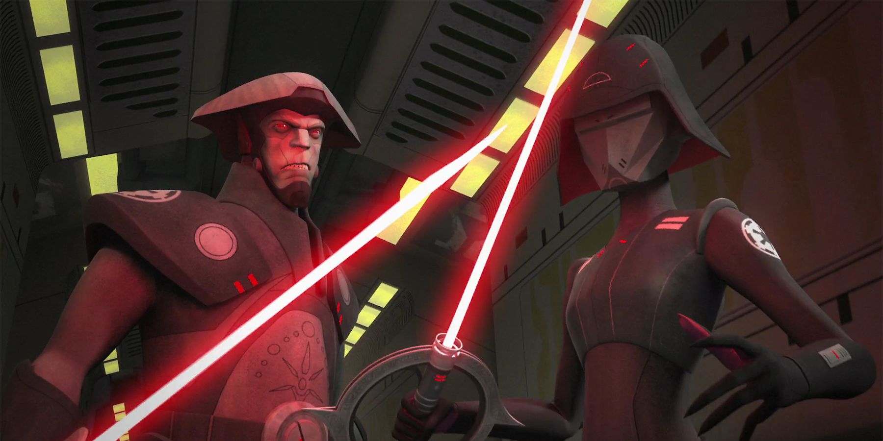  Seventh Sister and Fifth Brother Inquisitors in Star Wars Rebels.