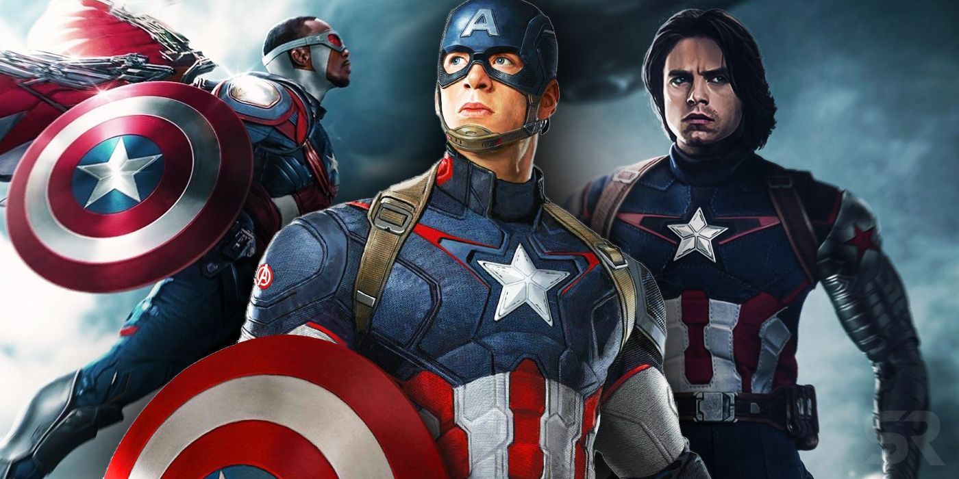 Steve Rogers Falcon and Bucky as Captain America