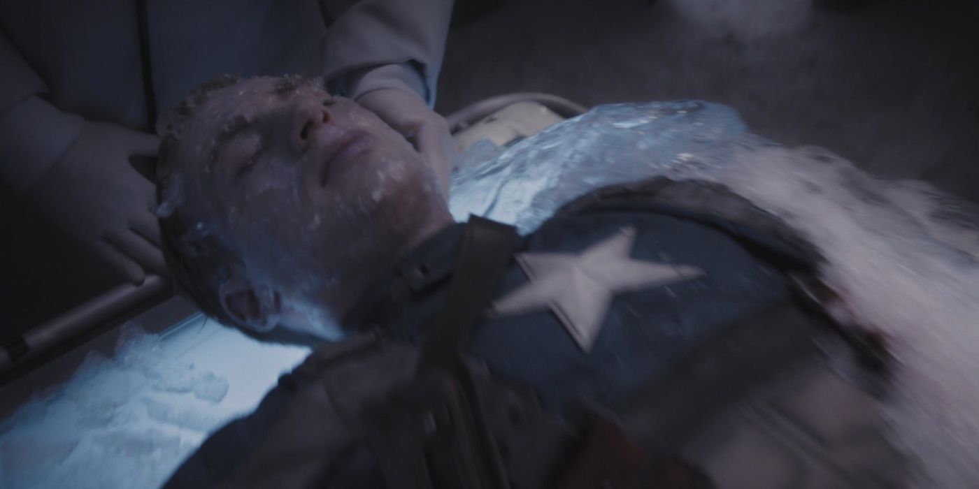 Steve Rogers Frozen in Captain America The First Avenger