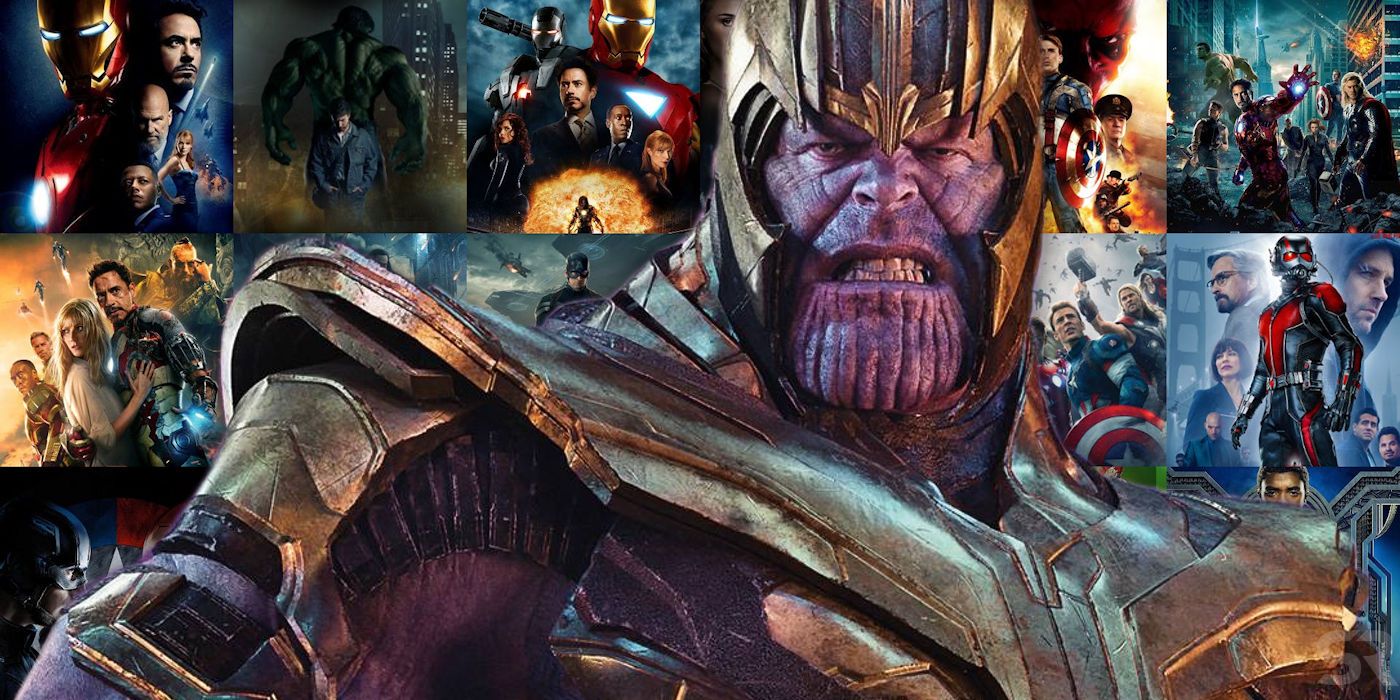 Thanos and MCU Movie Posters