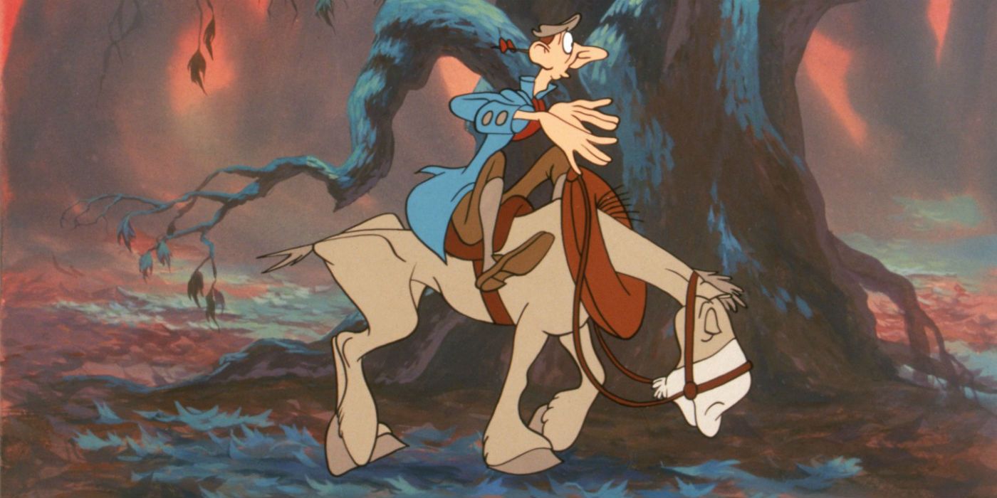Ichabod rides Gunpowder in The Adventures of Ichabod and Mr Toad