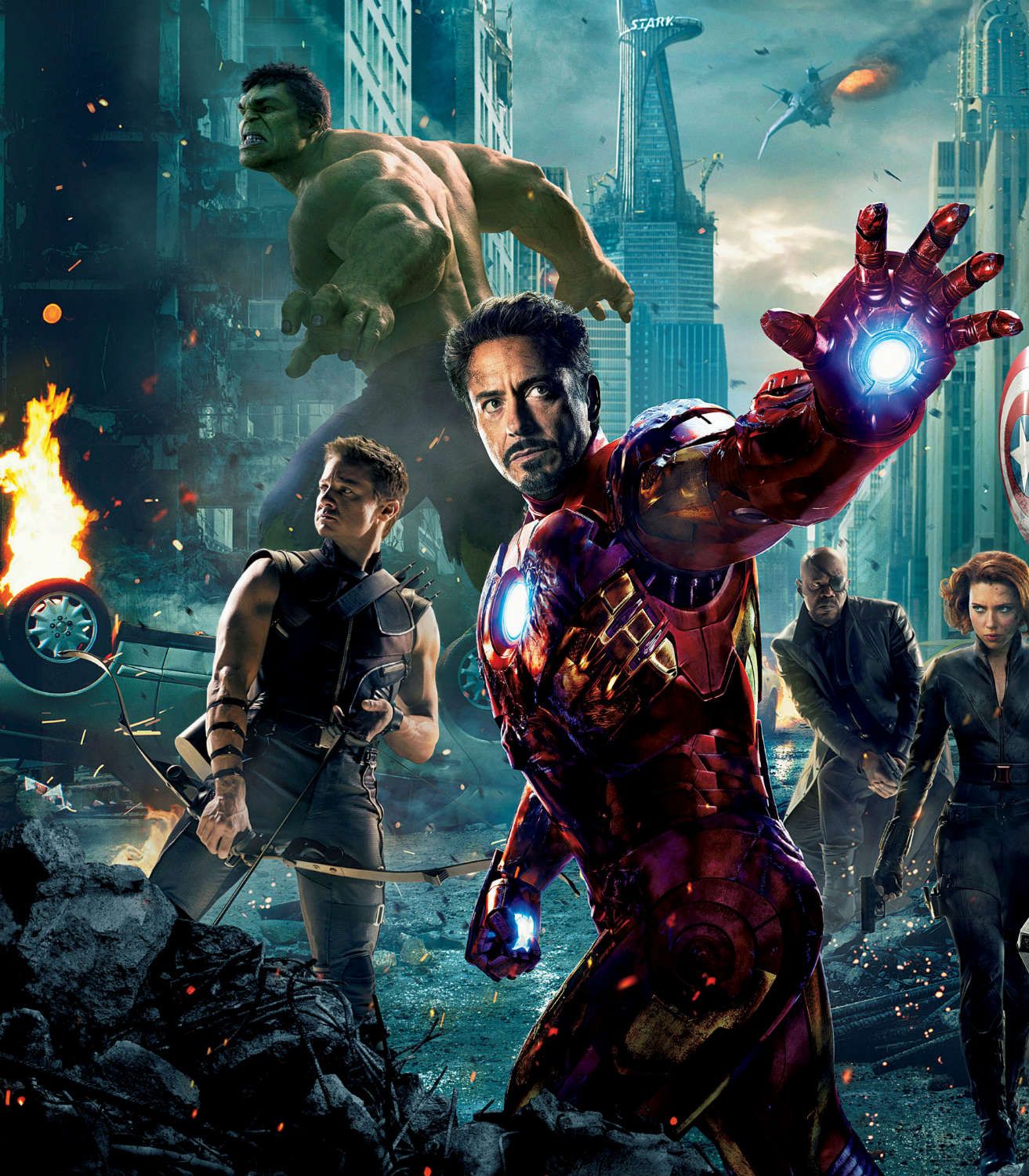 The Avengers 2012 Hulk Hawkeye Iron Man Vertical