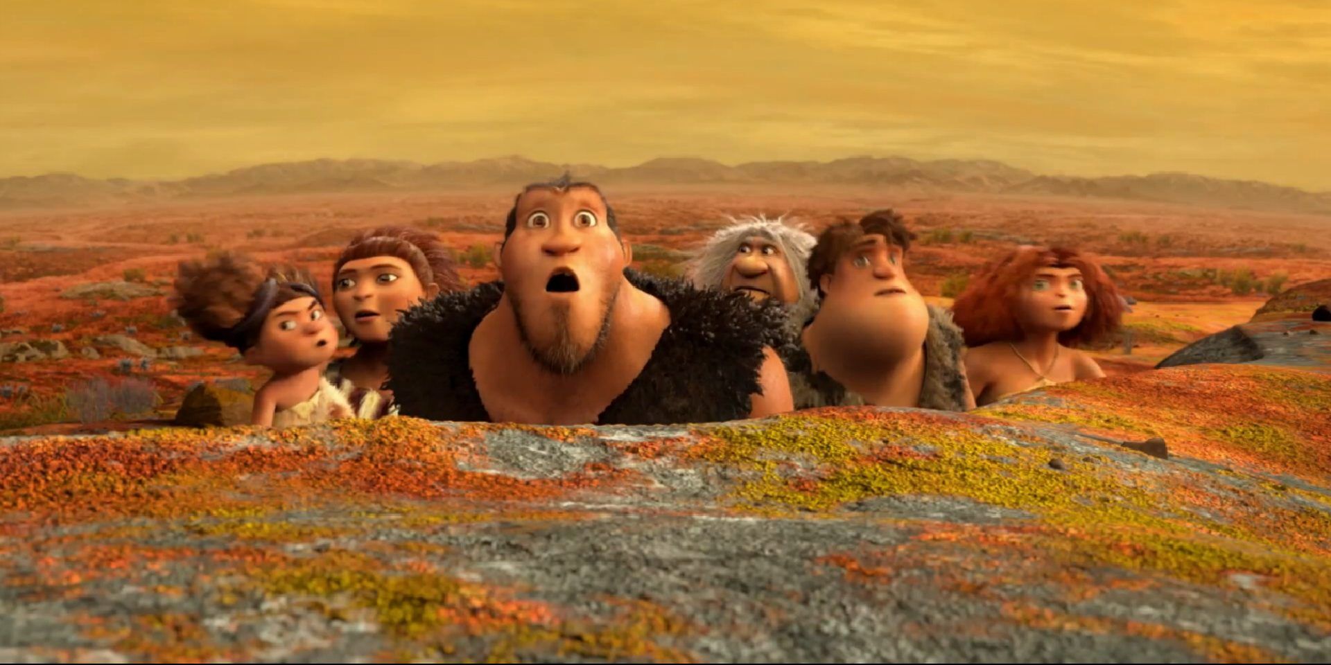 The Croods looking at something.