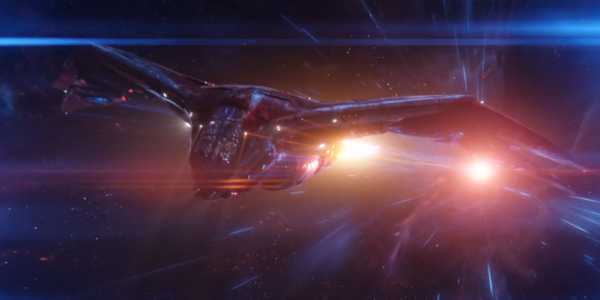 The Milano flying through space in Avengers Infinity War