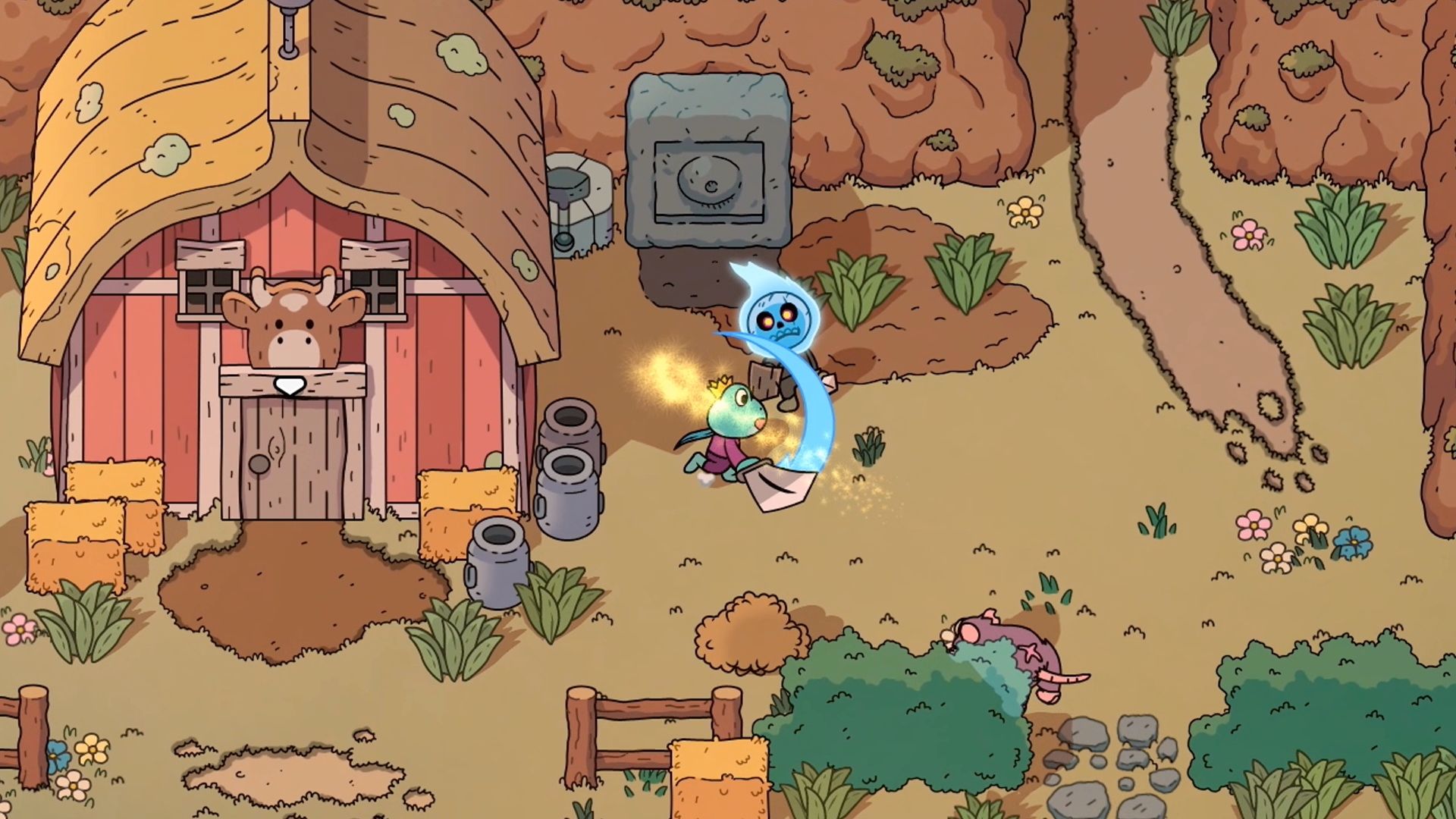 The Swords of Ditto Mormos Curse Frog Battles Zombie