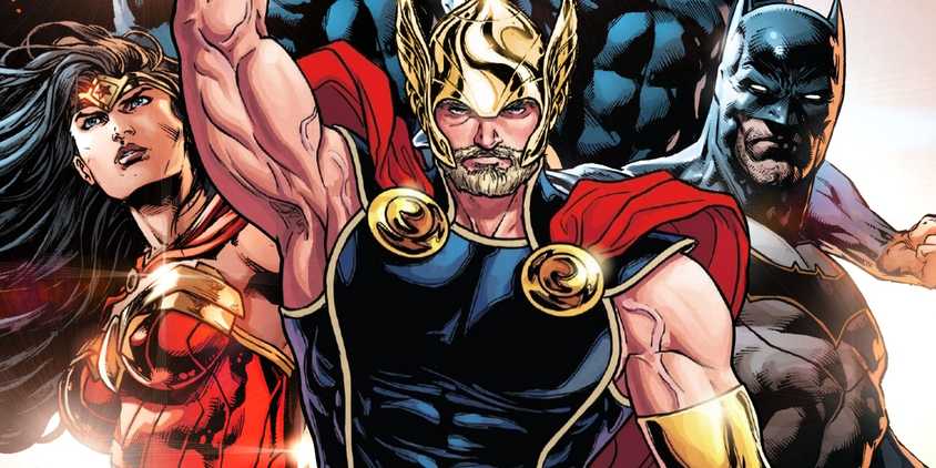 Thor with Batman and Wonder Woman Comic