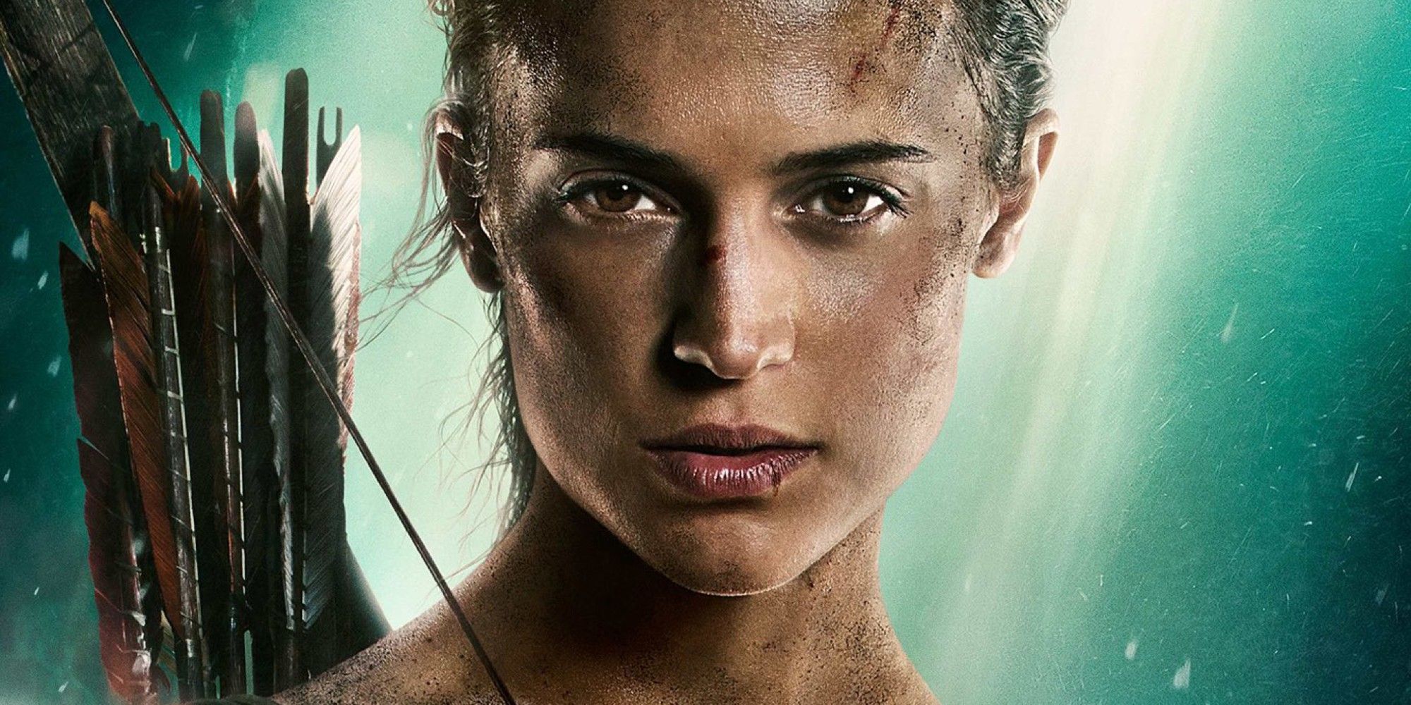 Tomb Raider poster with Alicia Vikander