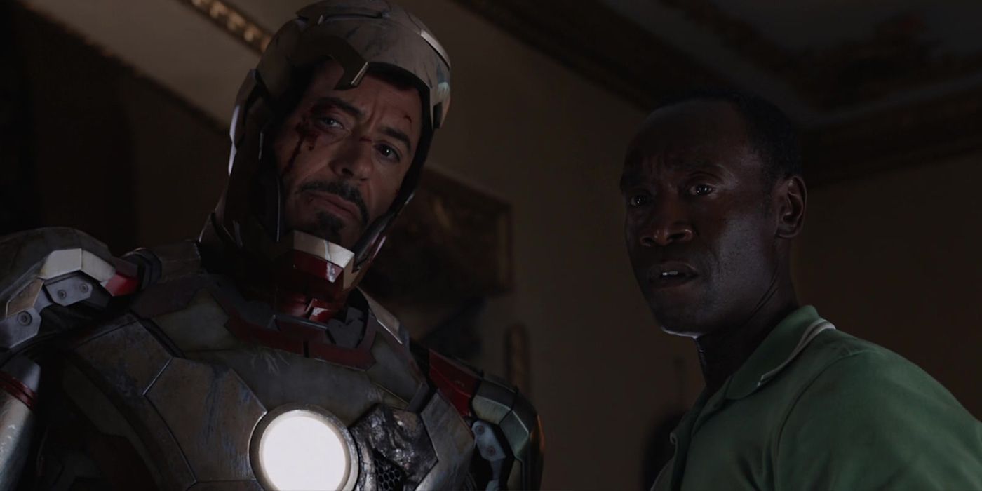 Tony Stark and Rhodey in Iron Man 3