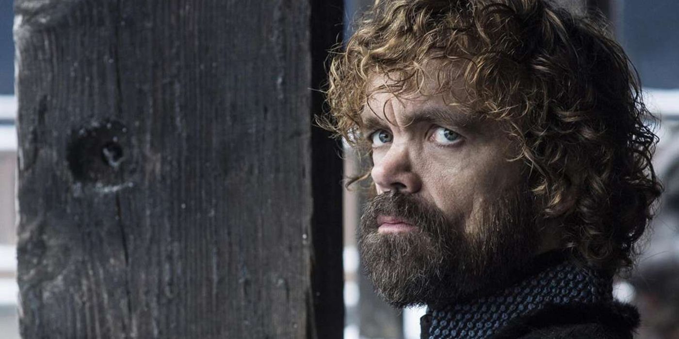 An image of Tyrion Lannister looking serious in Game of Thrones