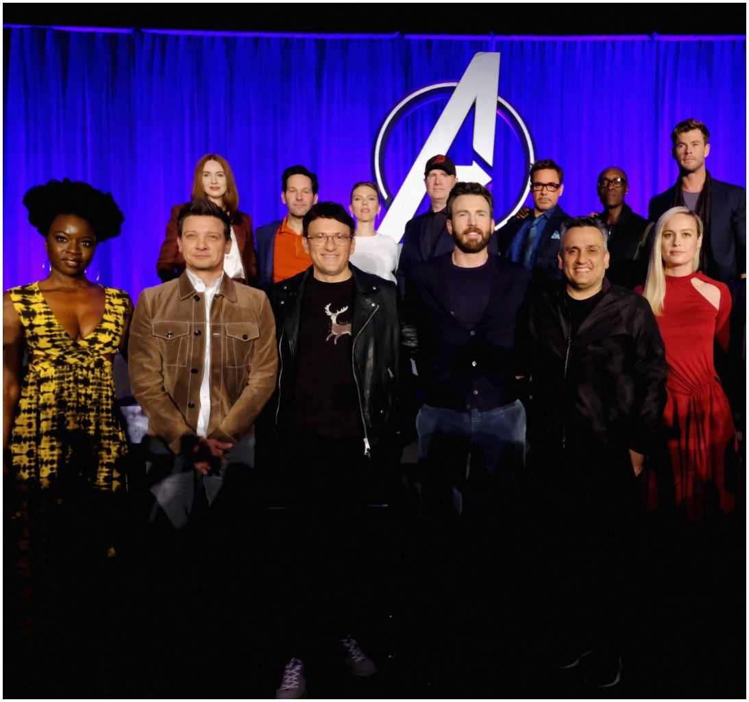 Vertical Avengers Endgame Press Conference Cast &amp; Crew 1