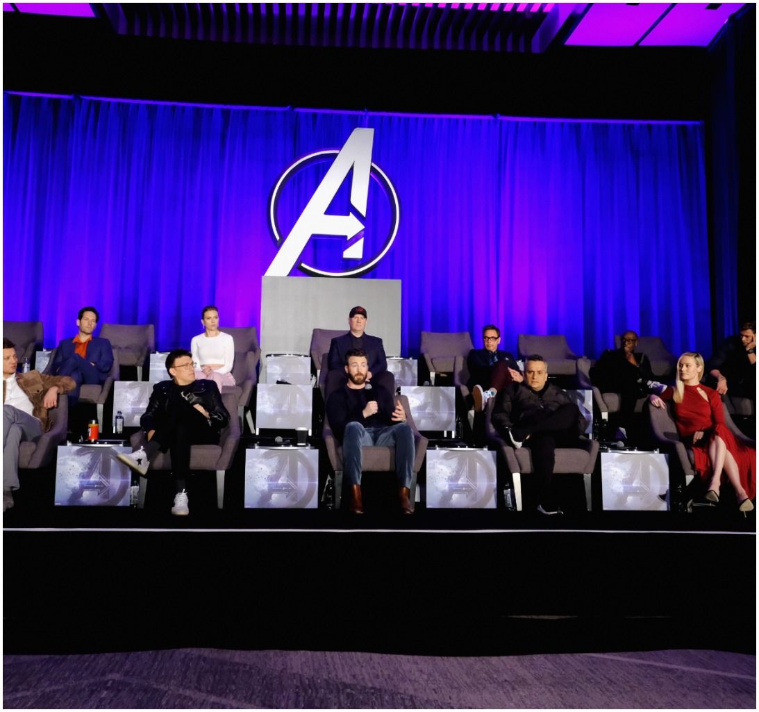 Vertical Avengers Endgame Press Conference Cast &amp; Crew 2