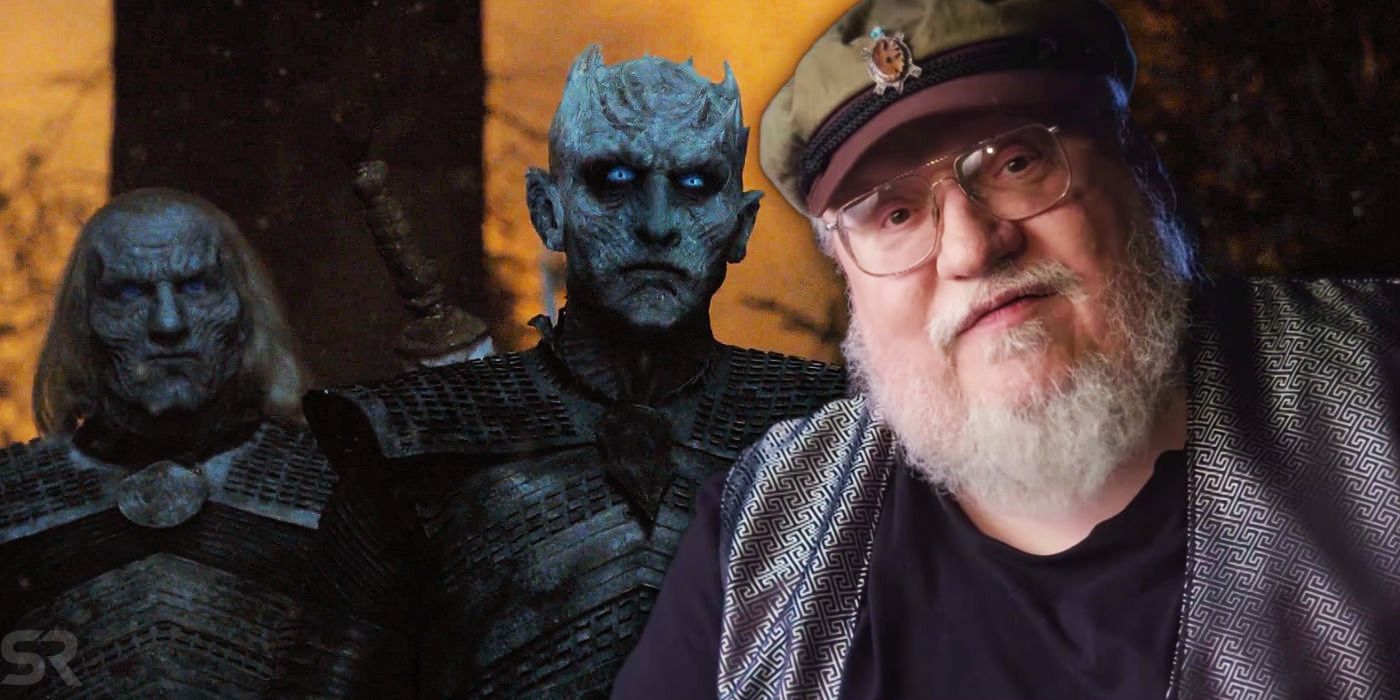 White Walkers and George RR Martin in Game of Thrones