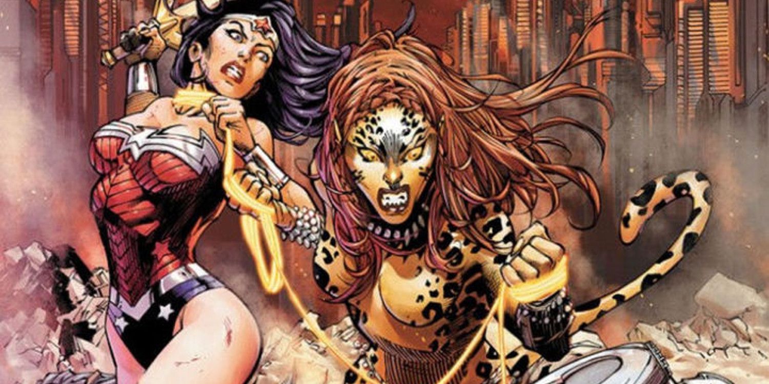 Wonder Woman Fighting Cheetah