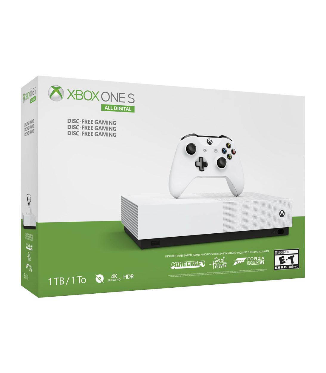 Xbox One S All-Digital Edition Box FRONT VERTICAL