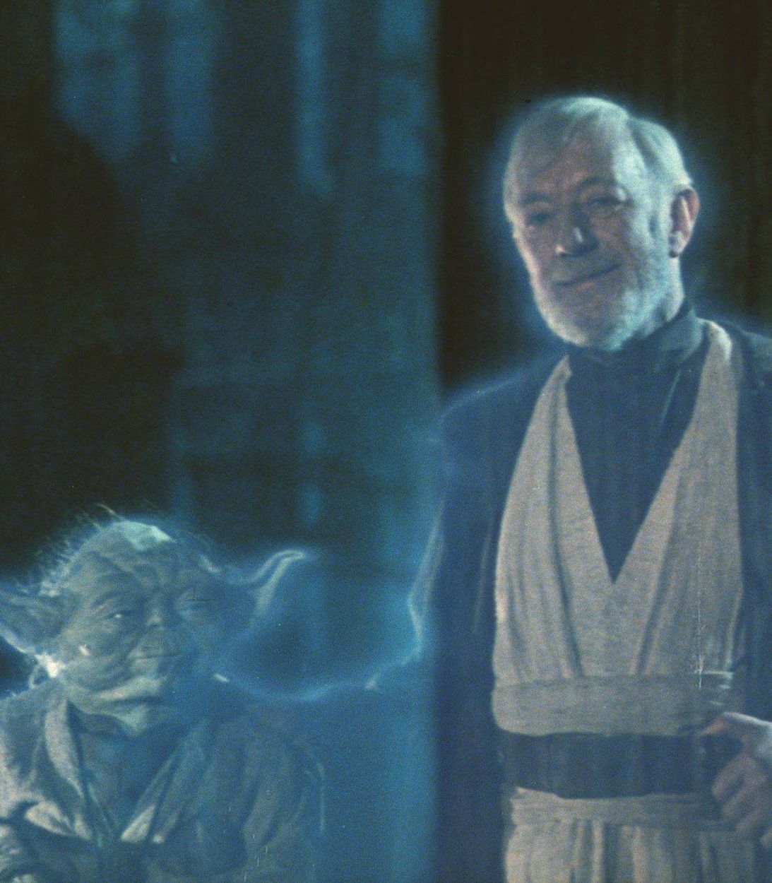 Yoda and Obi-Wan Force Ghosts in Star Wars Vertical